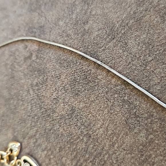 BRIGHTON Heart in a Circle Crystal Silver Plated Chain Necklace - Picture 5 of 9